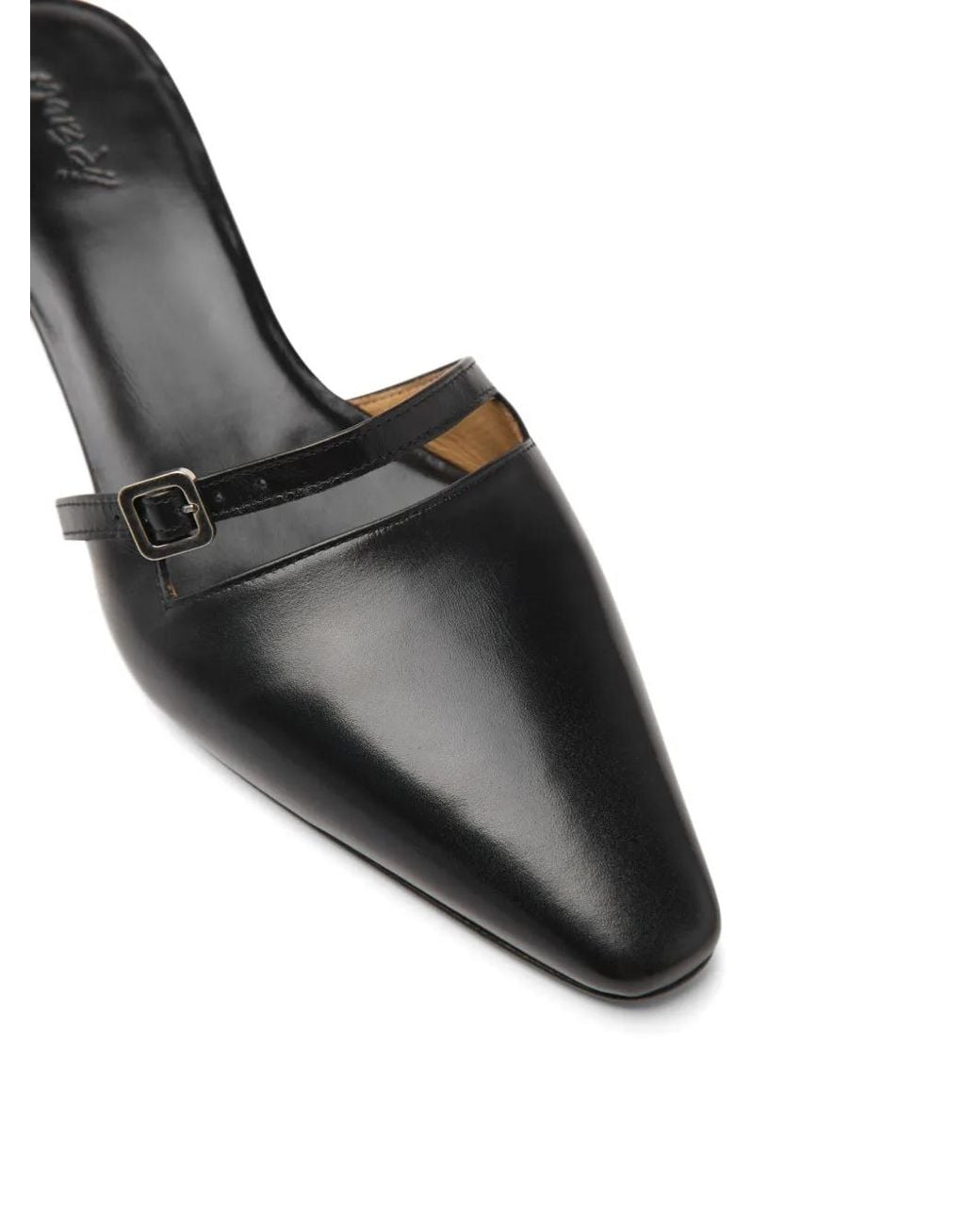 Marsèll White Buckled-Strap Point-Toe Mules