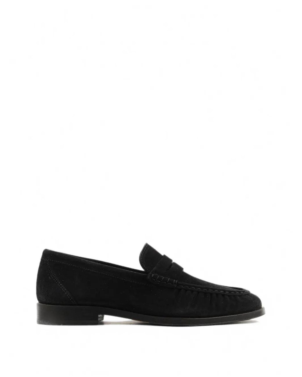 POSA Black Penny Suede Loafers for men
