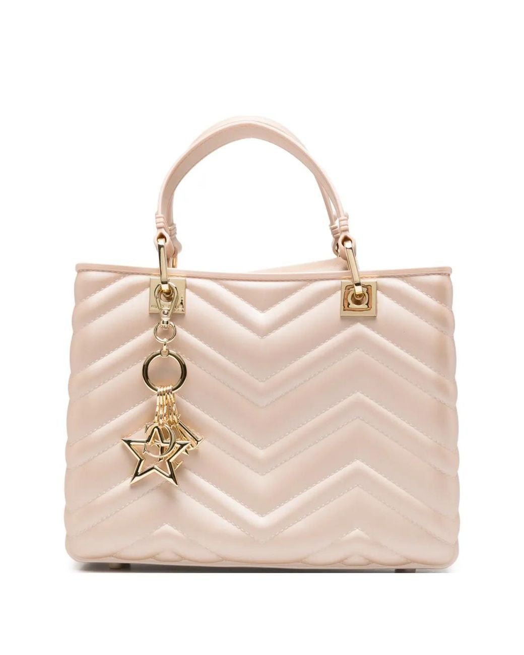 Marc Ellis Natural Krissy Chevron-Effect Tote Bag
