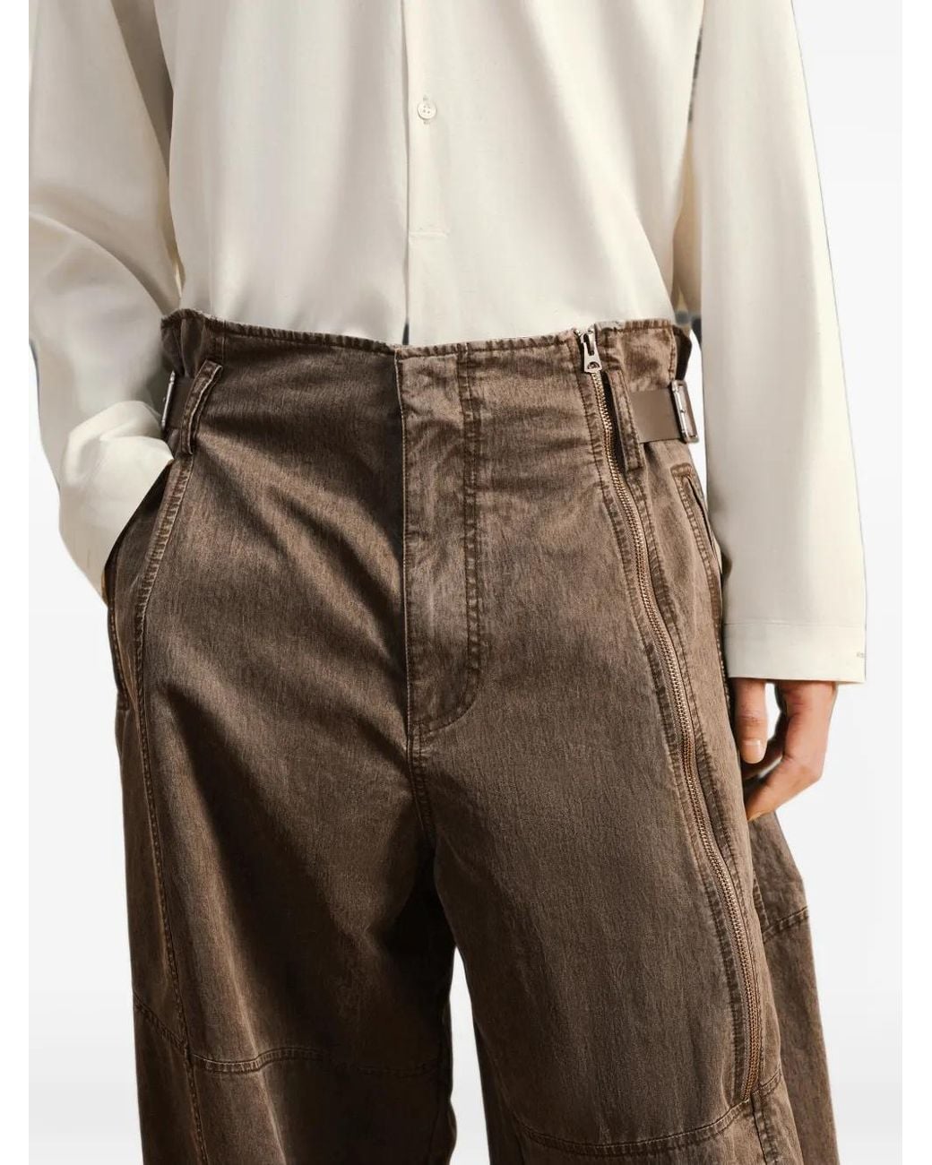 CROQUIS Brown Pantalon À Coupe Ample for men