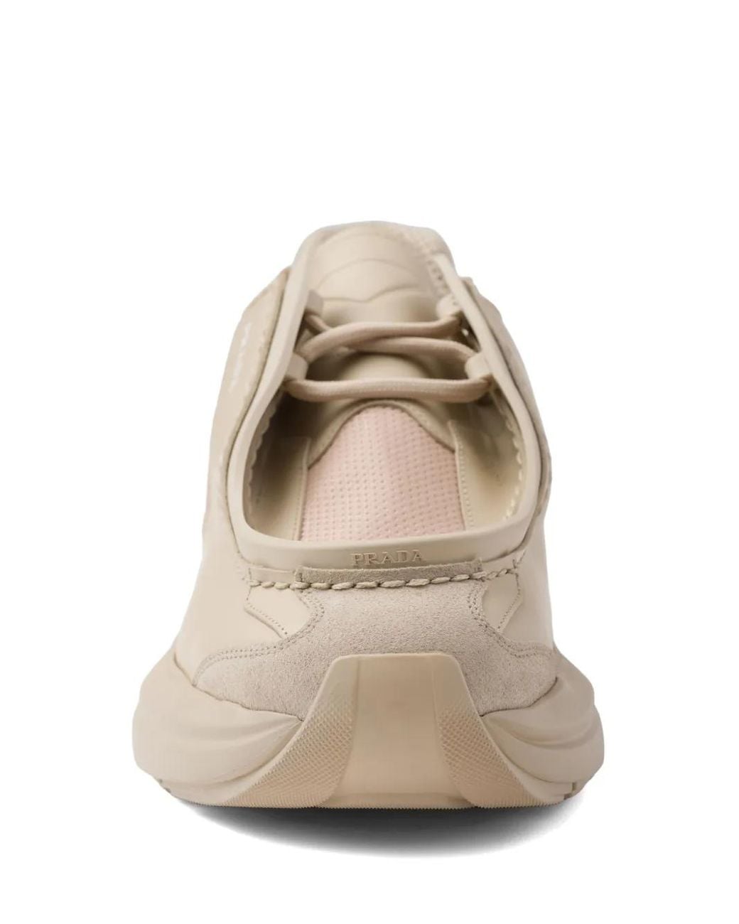 Prada Brown Systeme Leather Sneakers for men