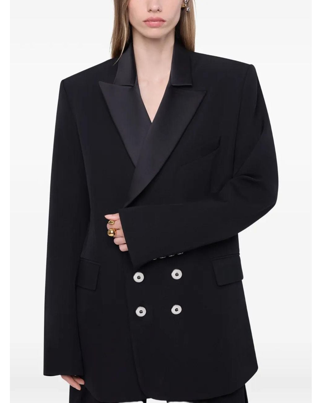 Rabanne Black Tailored Blazer Jacket