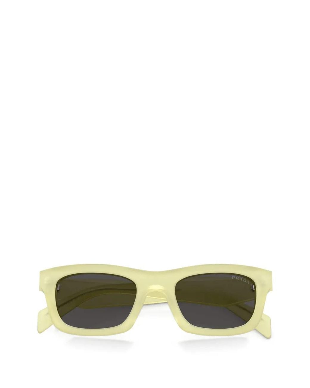 Prada Yellow Pillow Rectangle-Frame Sunglasses