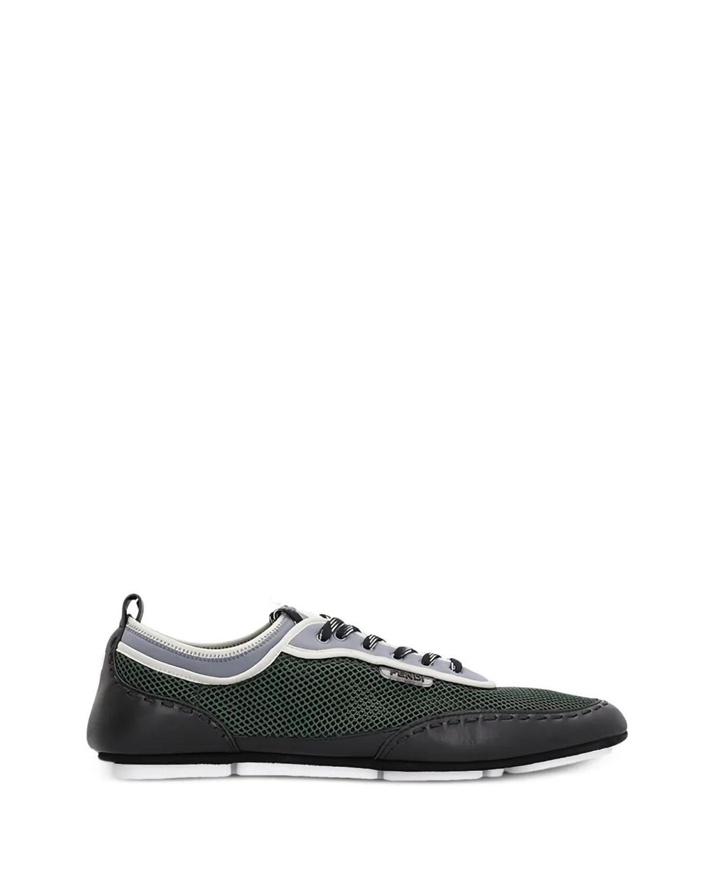 Fendi Green Fit Lace-Up Sneakers for men