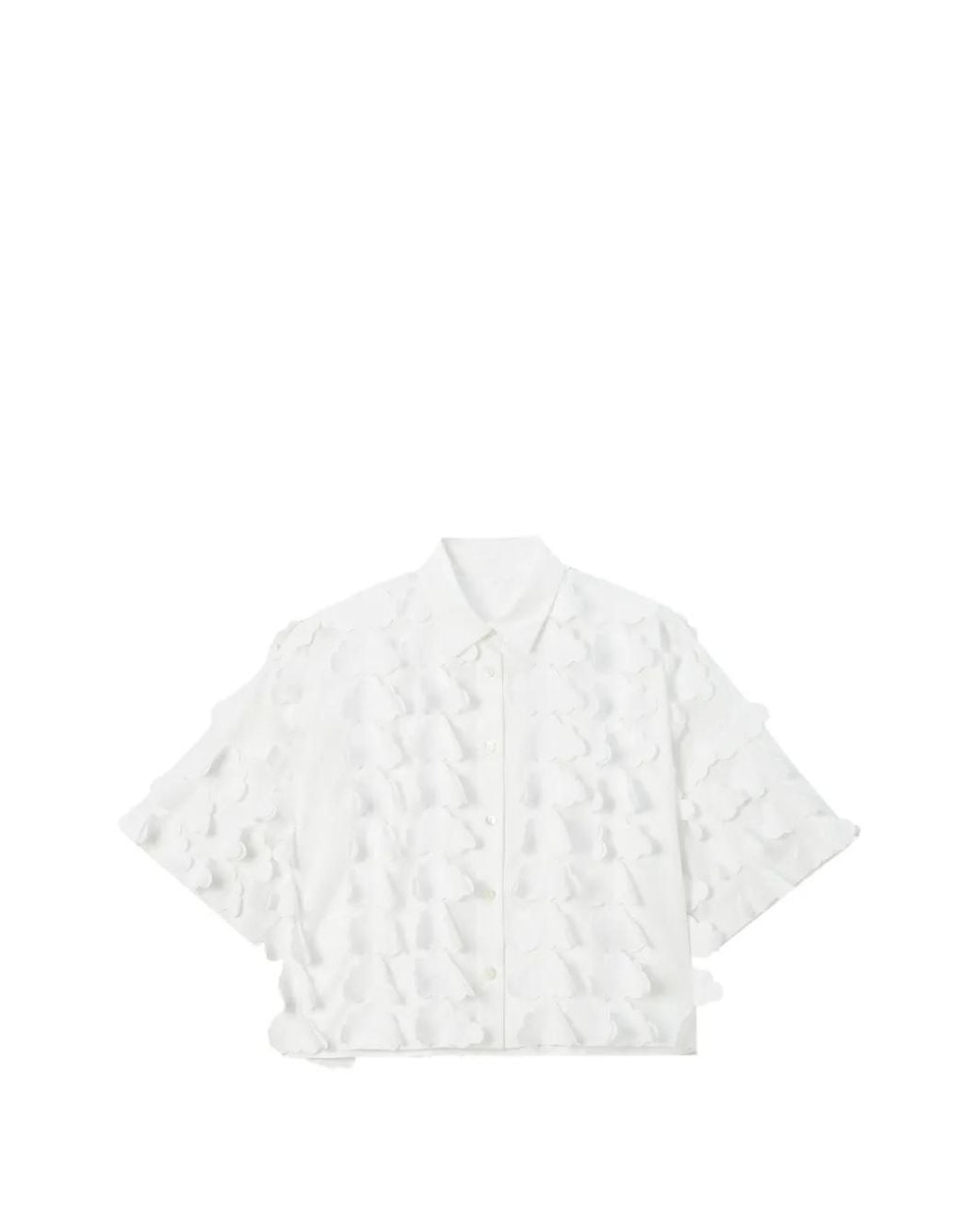 Enfold White Cloud-Appliqué Shirt