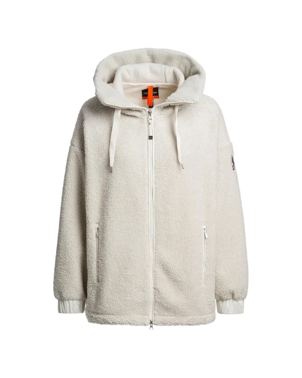 Parajumpers White Noelle Fleece Zip-Up Hoodie