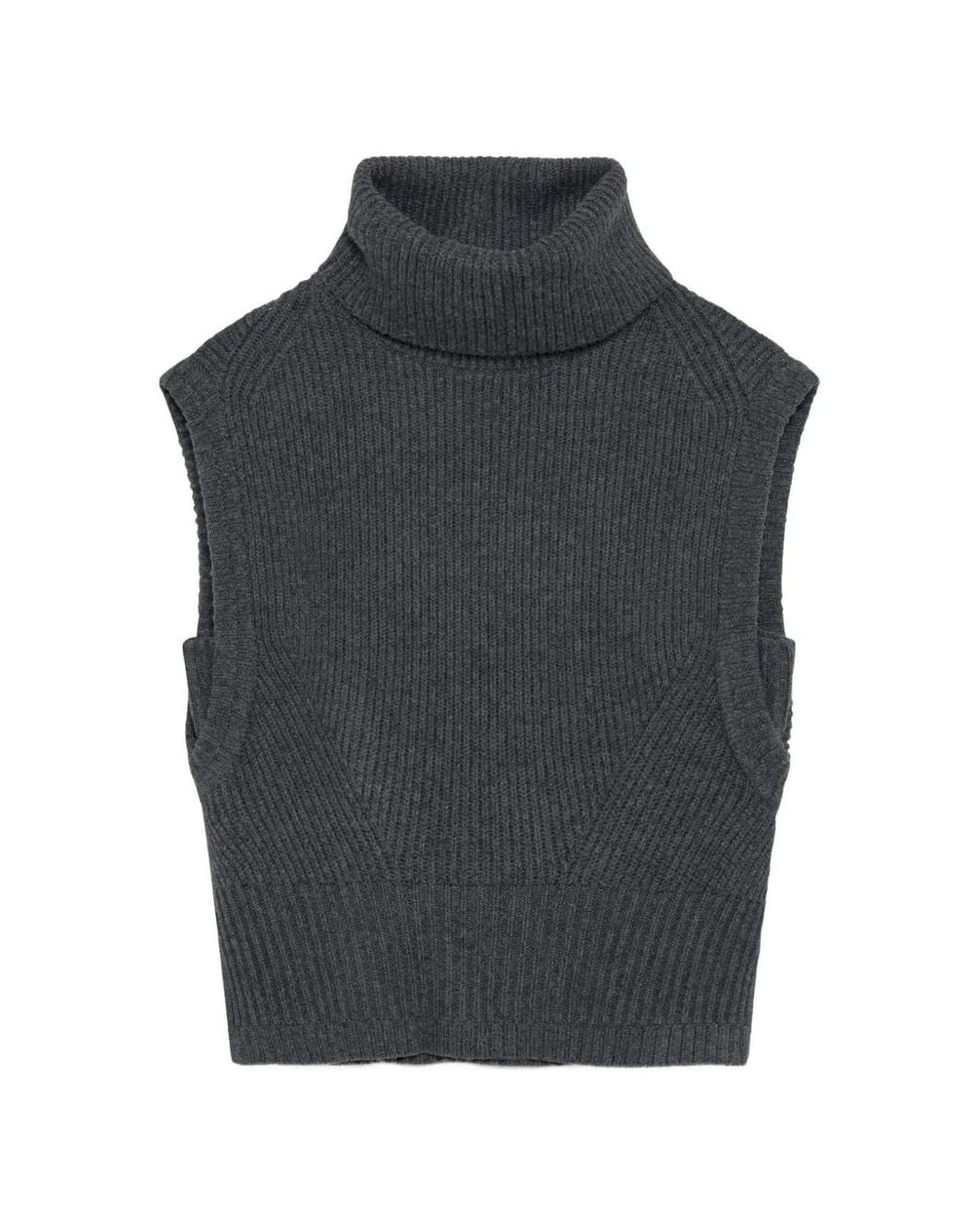 Jonathan Simkhai Gray Geripptes Maple Strickoberteil