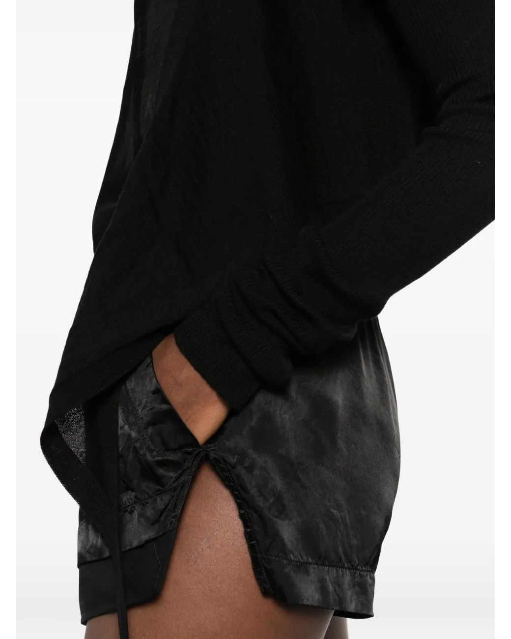Rick Owens Black Temple Crop Wrap