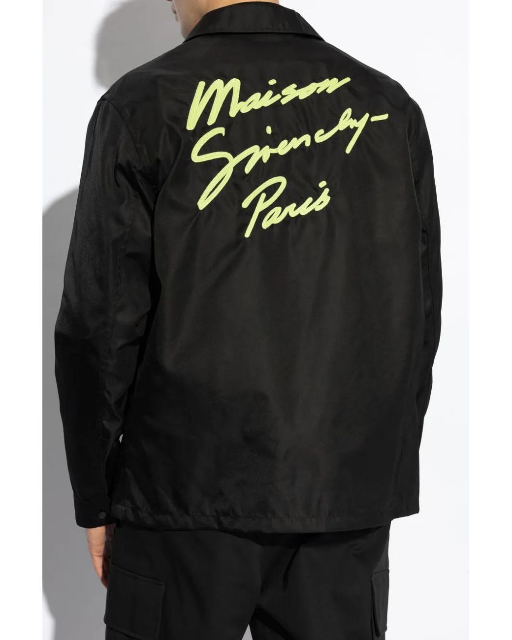 Givenchy Black Maison Embroidery Overshirt for men