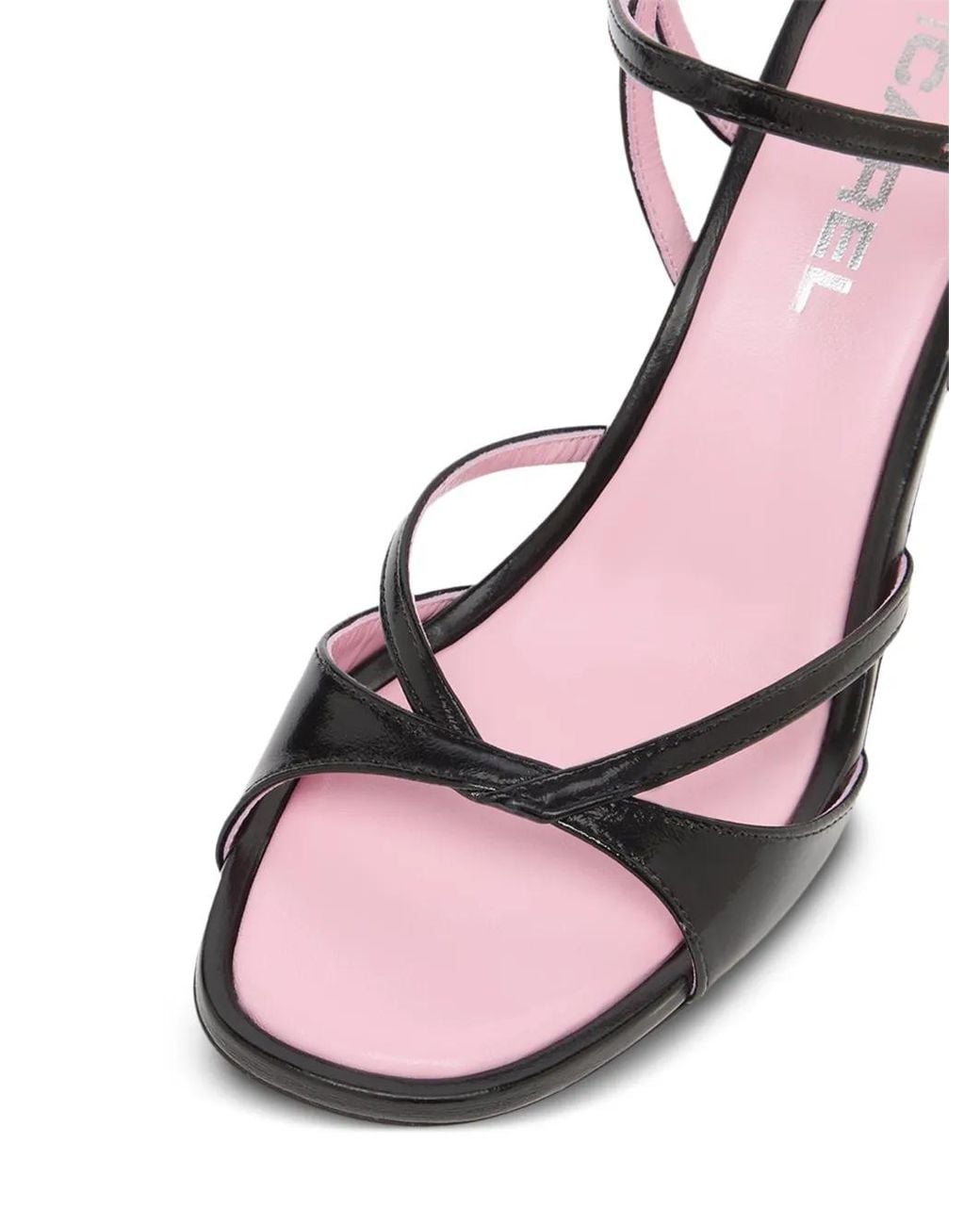 CAREL PARIS White Apollo Patent Leather Sandals