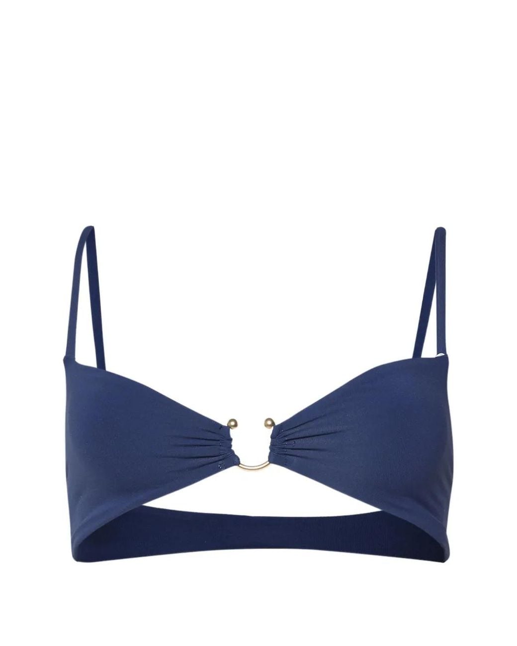 Bondeye Blue Carly Crop Reversible Bikini Top