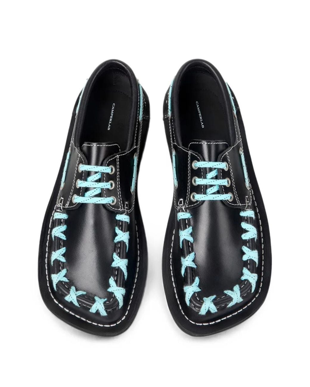 CAMPERLAB White Chaussures Bateau Eki En Cuir