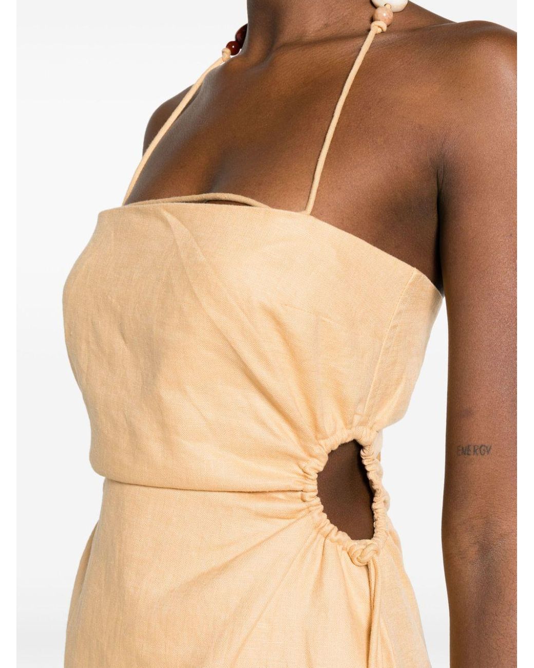 Sir. The Label Antonia Linen Minidress in Natural Lyst