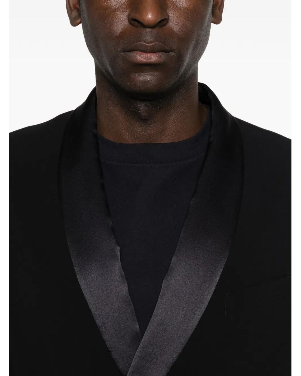 Giorgio Armani Black Shawl-Collar Suit for men