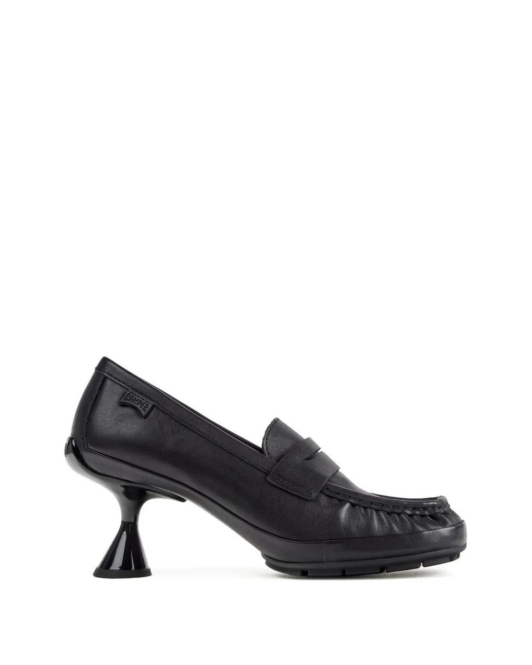 Camper Black Right Left Leather Loafers