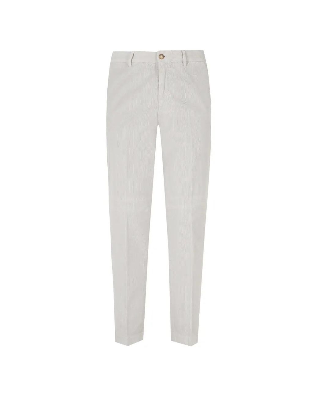 Seventy White Pantalon En Velours Côtelé for men