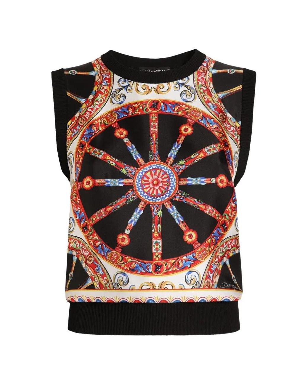 Dolce & Gabbana Black Lightweight Plain-Knit Top