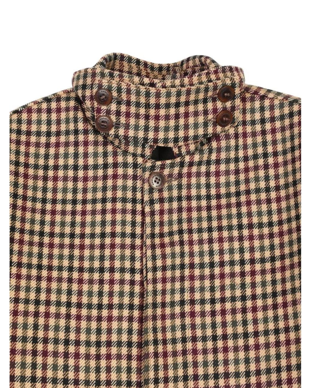 Costumein Brown Gordon Check-Pattern Jacket for men