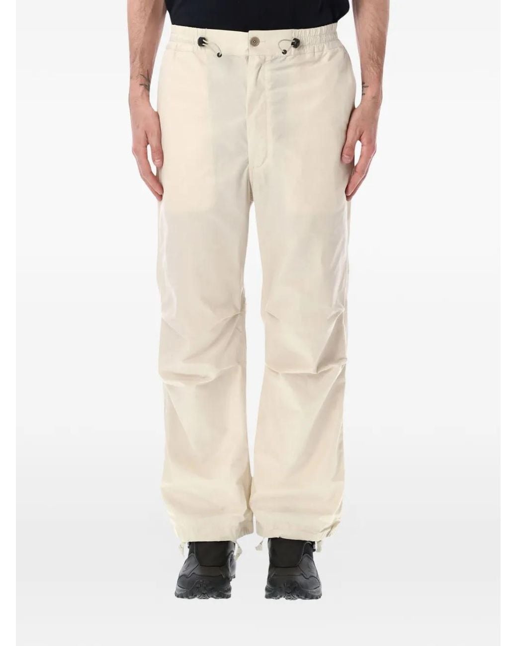 Nanamica Natural Drawstring-Waistband Trousers for men