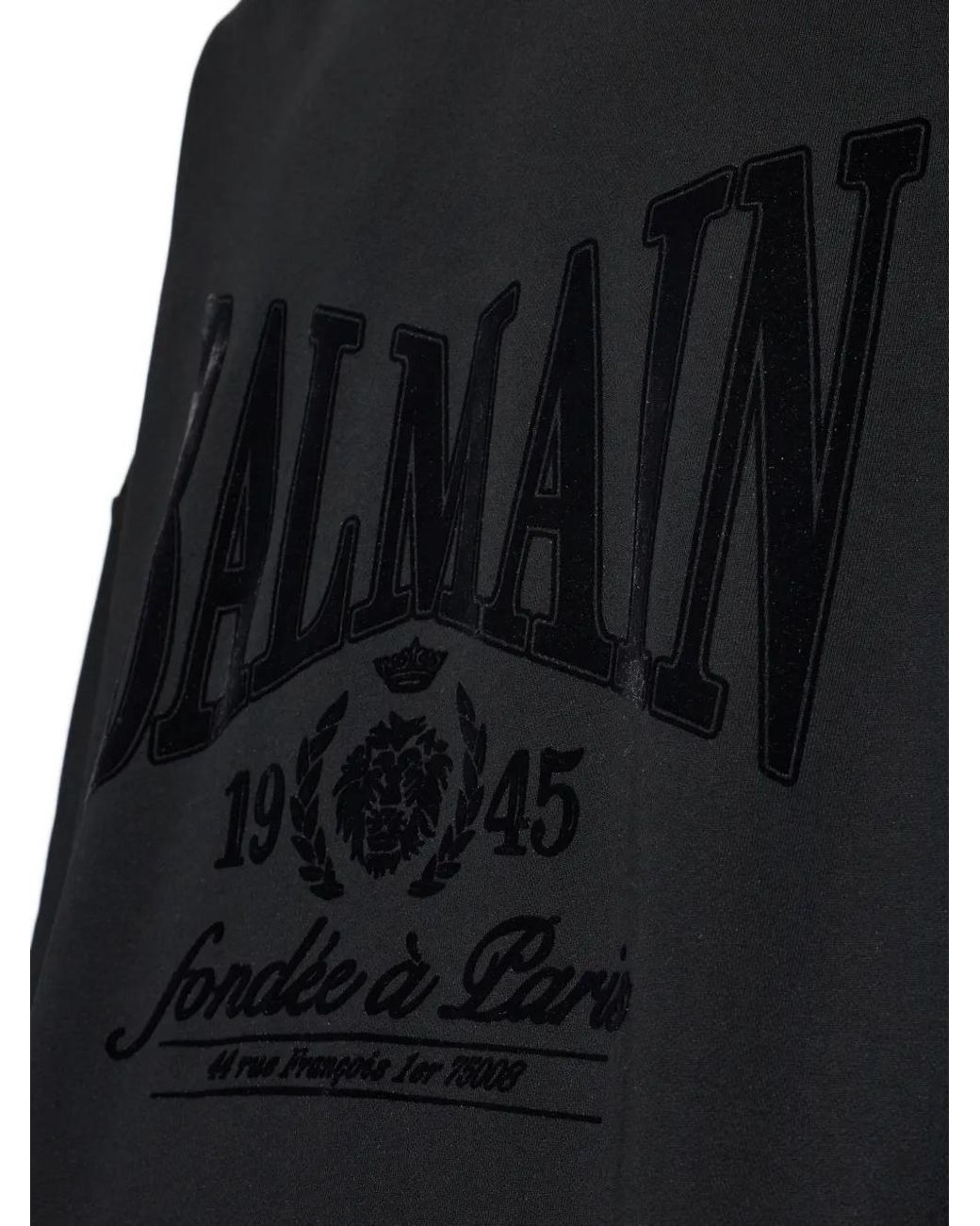 Balmain Blue Logo-Print Sweatshirt for men