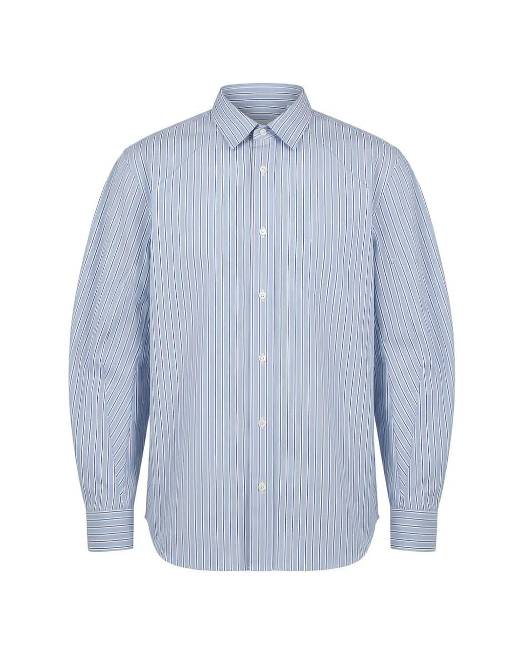 Sacai Blue Striped Shirt for men