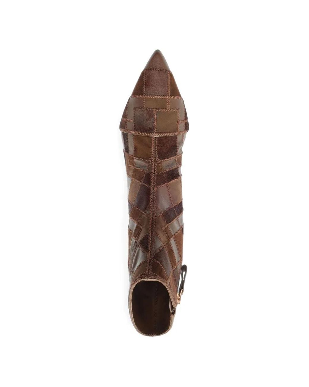 Alexandre Birman Brown Annelise Patchwork Ankle Boots