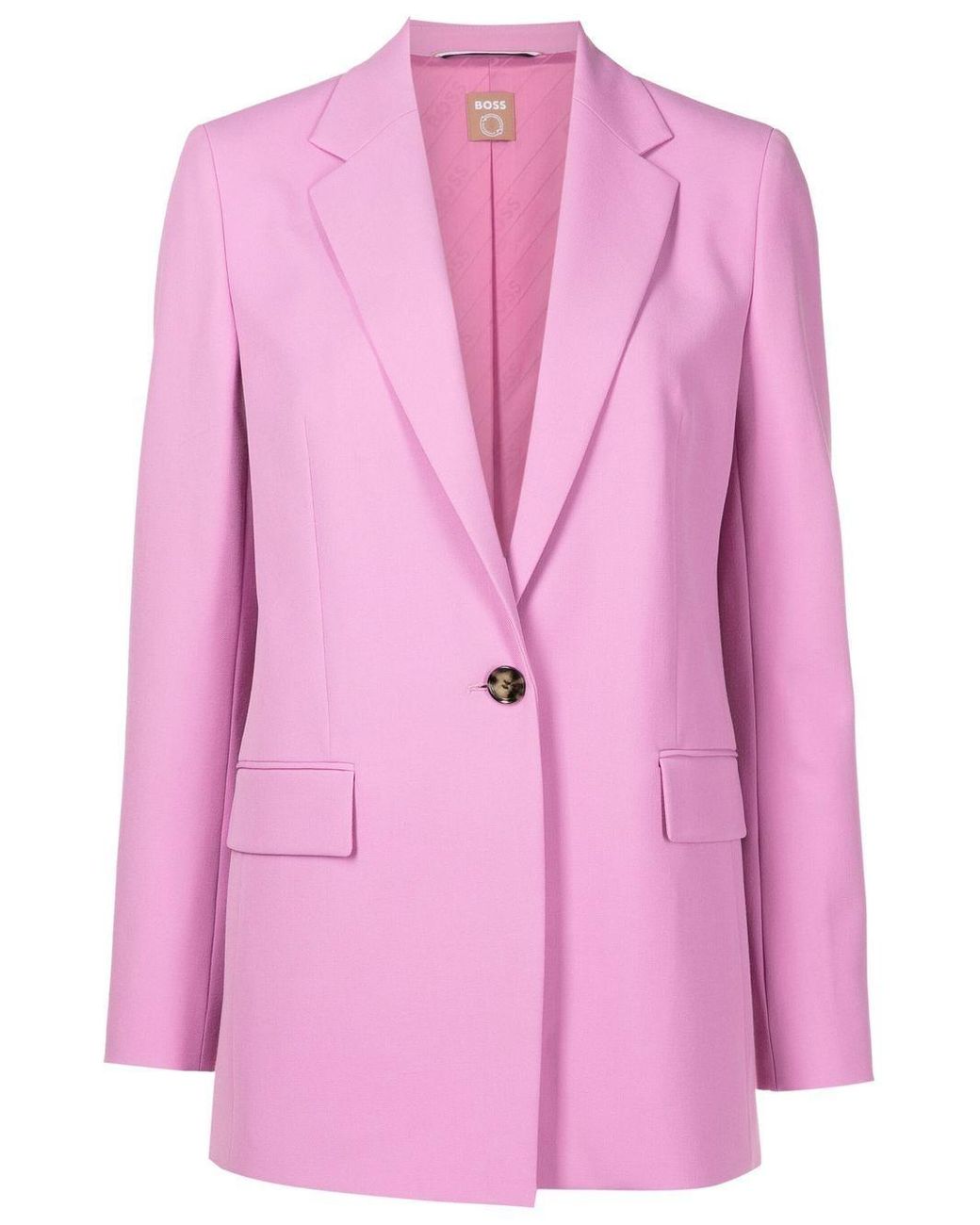 BOSS by HUGO BOSS Jocalua Single-breasted Blazer in Pink | Lyst Canada