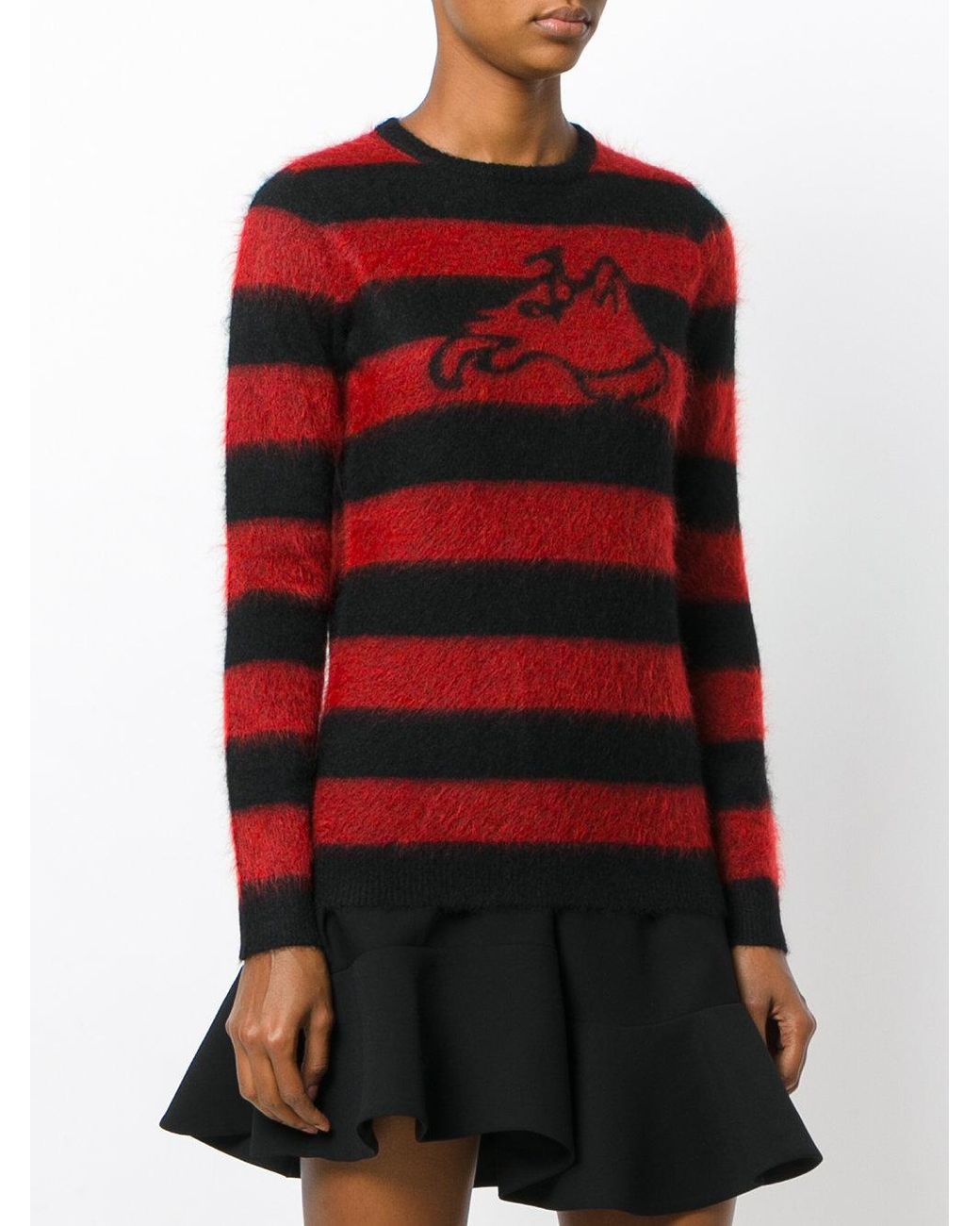 Bella Freud Stripped Dog Jumper in Red Lyst UK