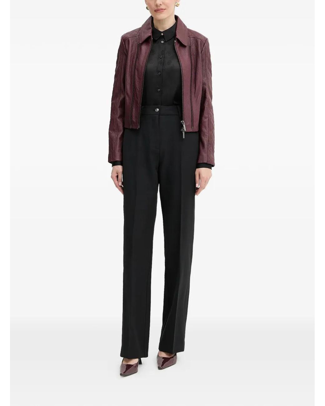 Guess Black Button-fastening Trousers