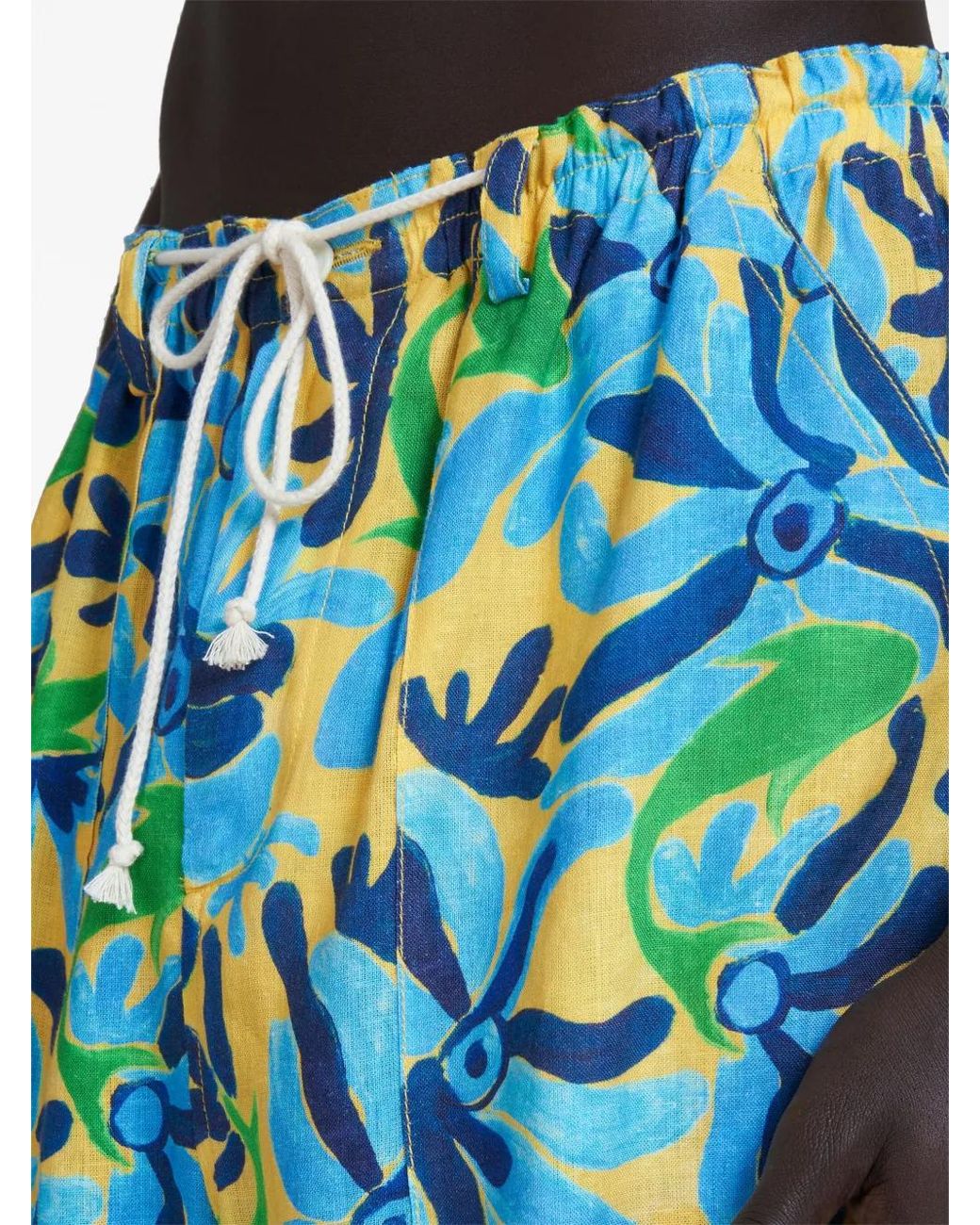 Marni Blue Printed Bermudas for men