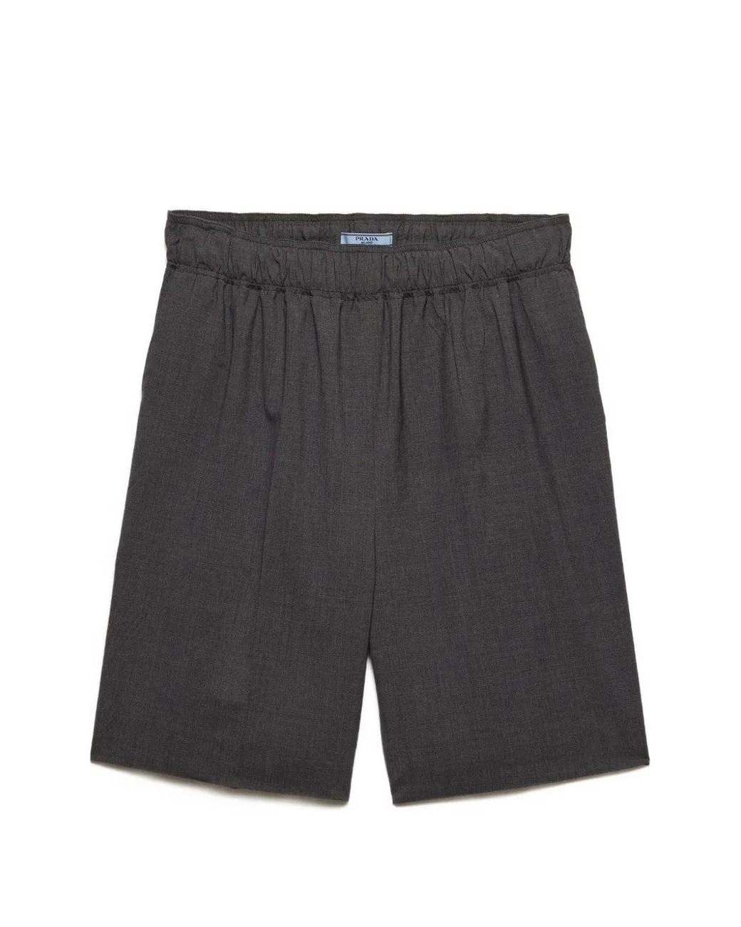 Prada Gray Light Wool Bermudas