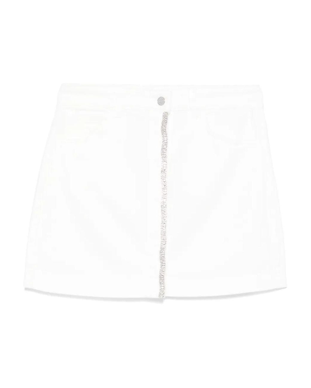 Liu Jo White Cotton Mini Skirt
