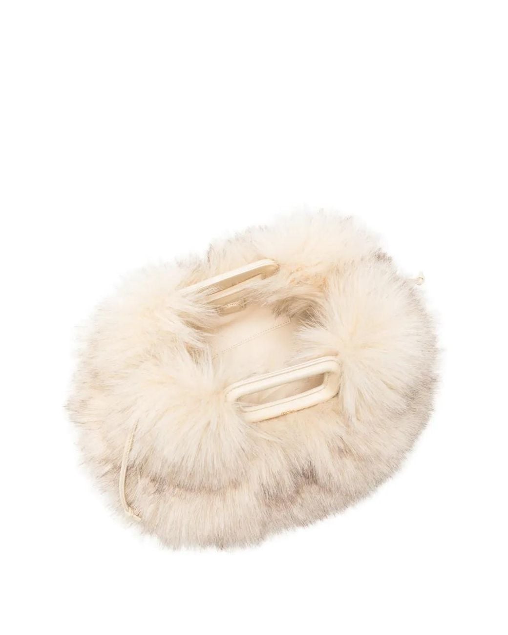 Maje Natural Milpli Shearling-Effect Tote Bag
