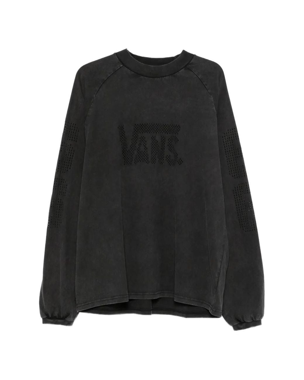 Vans Black Laser-Cut Quilted-Panel T-Shirt for men