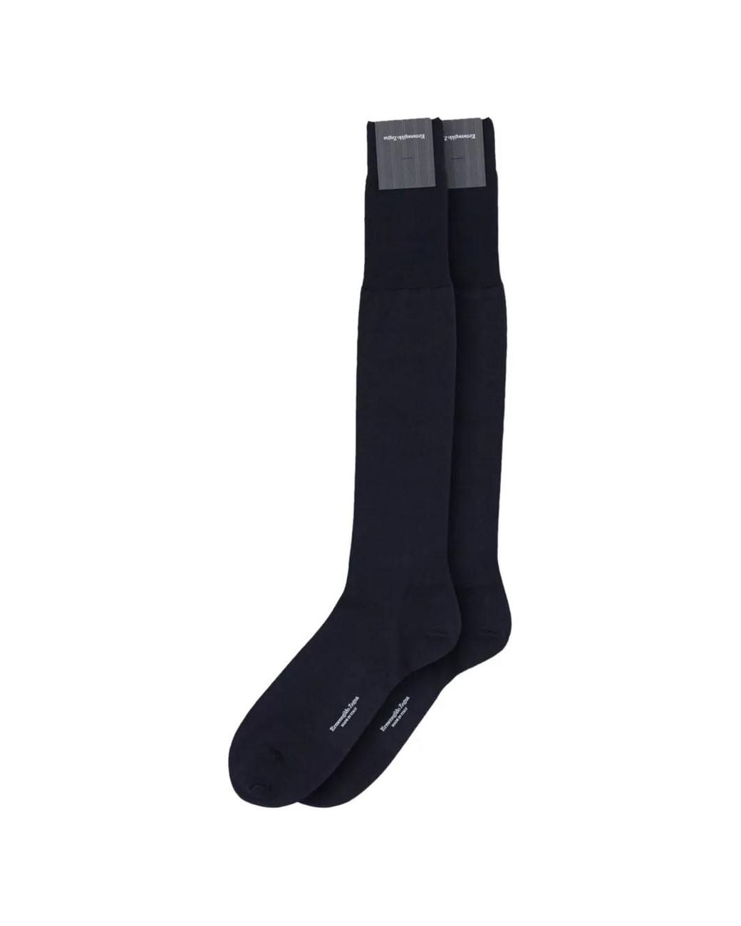 Zegna Blue Ribbed-Knit Socks for men