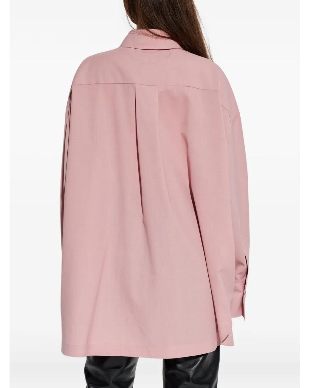 The Attico Pink Diana Shirt With Logo