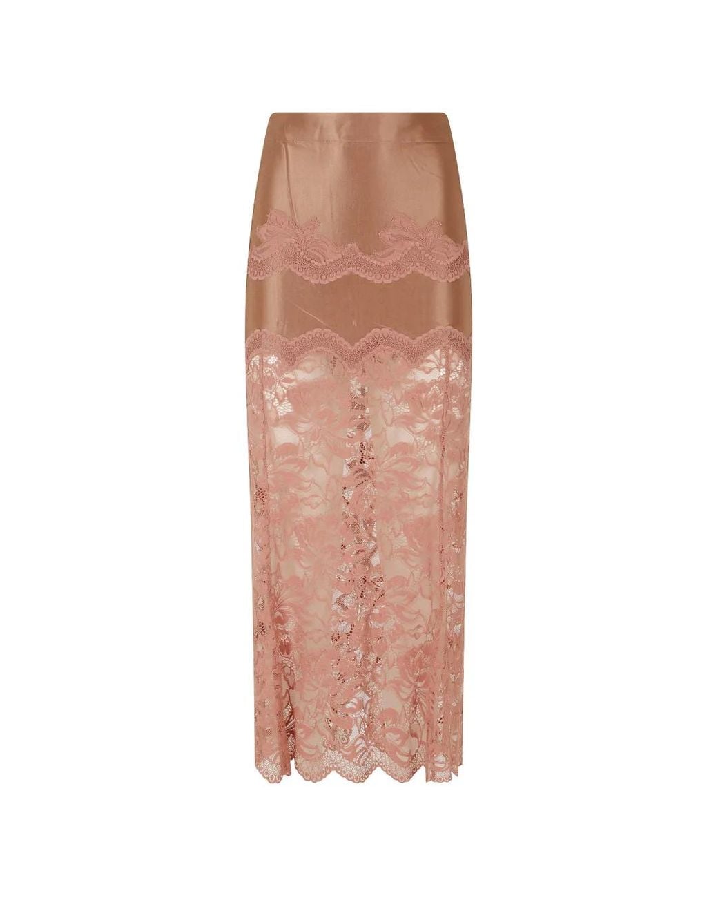 Rabanne Orange Camel Midi Skirt