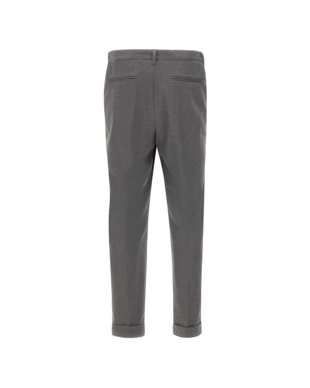 Devore Gray Pleated Trousers for men