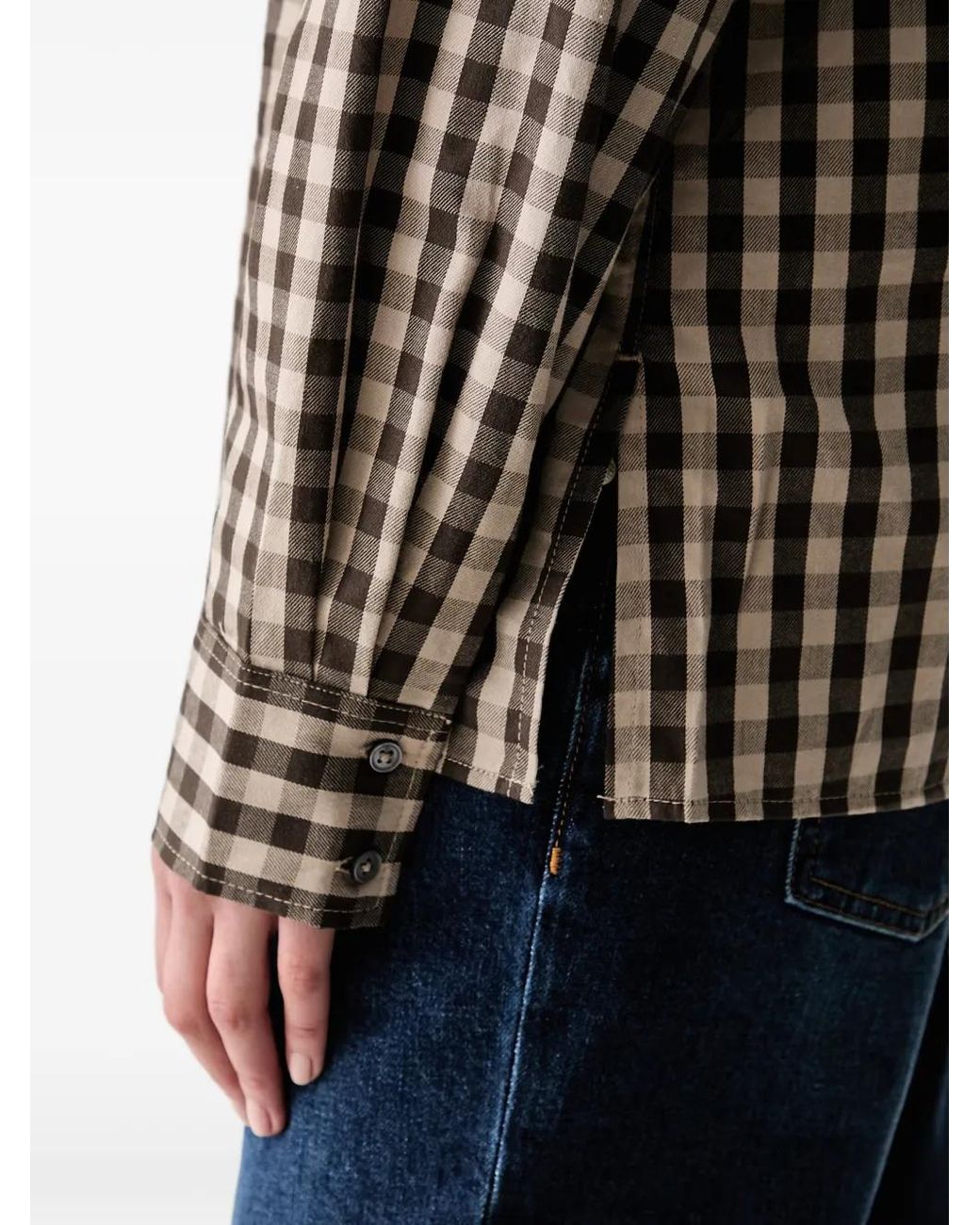 Marc O' Polo Brown Chemise À Carreaux