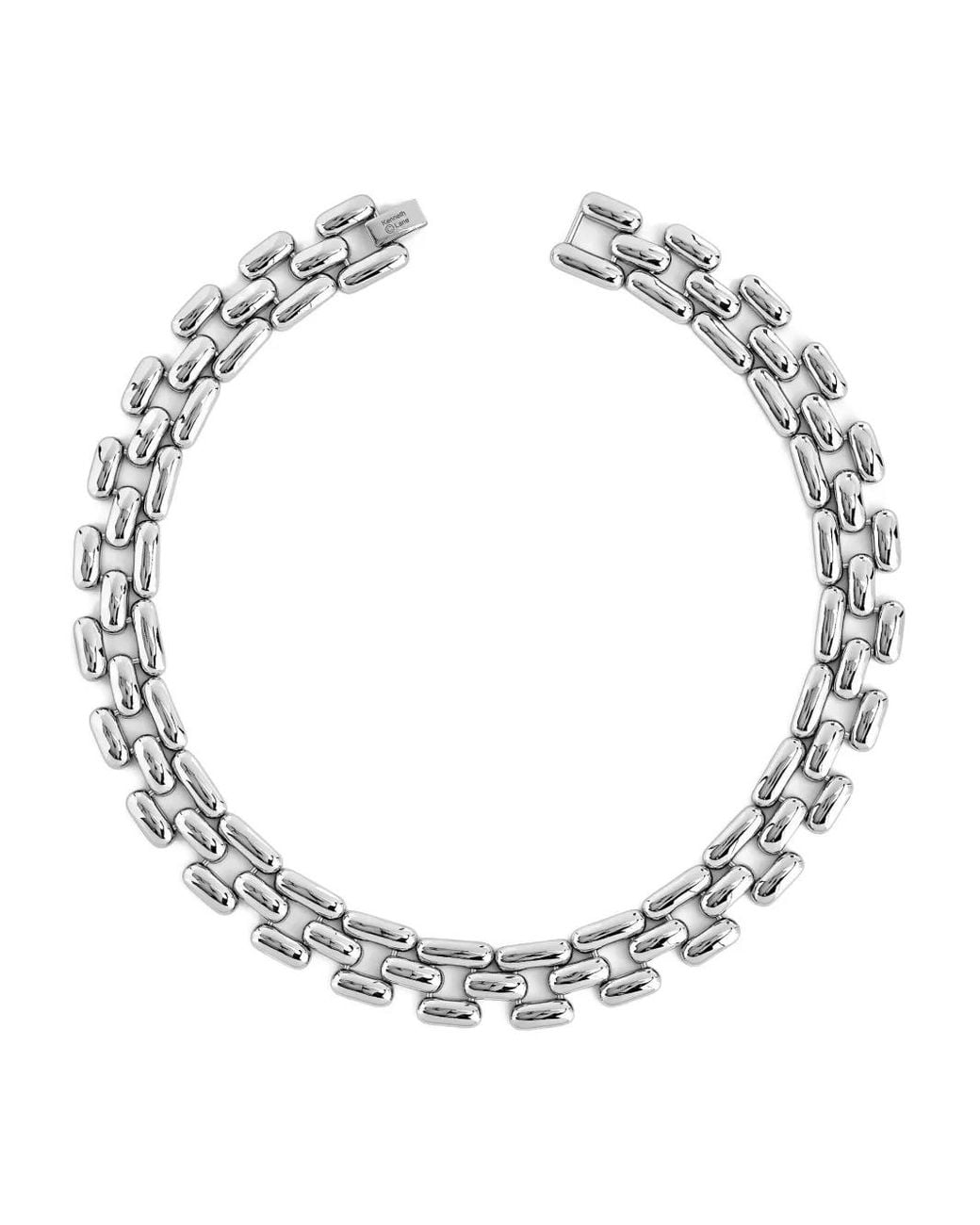 Kenneth Jay Lane White Cable-Link Necklace