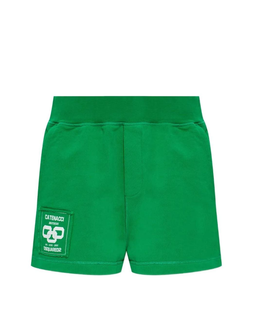 DSquared² Green Logo Patch Mini Shorts