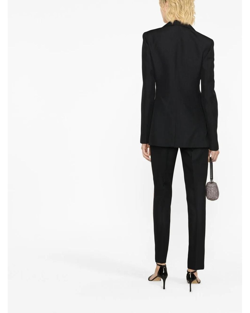 Philosophy Di Lorenzo Serafini Black Fitted Double-Breasted Blazer