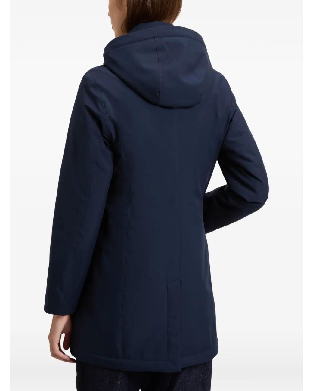 Woolrich Blue Removable-Hood Coat