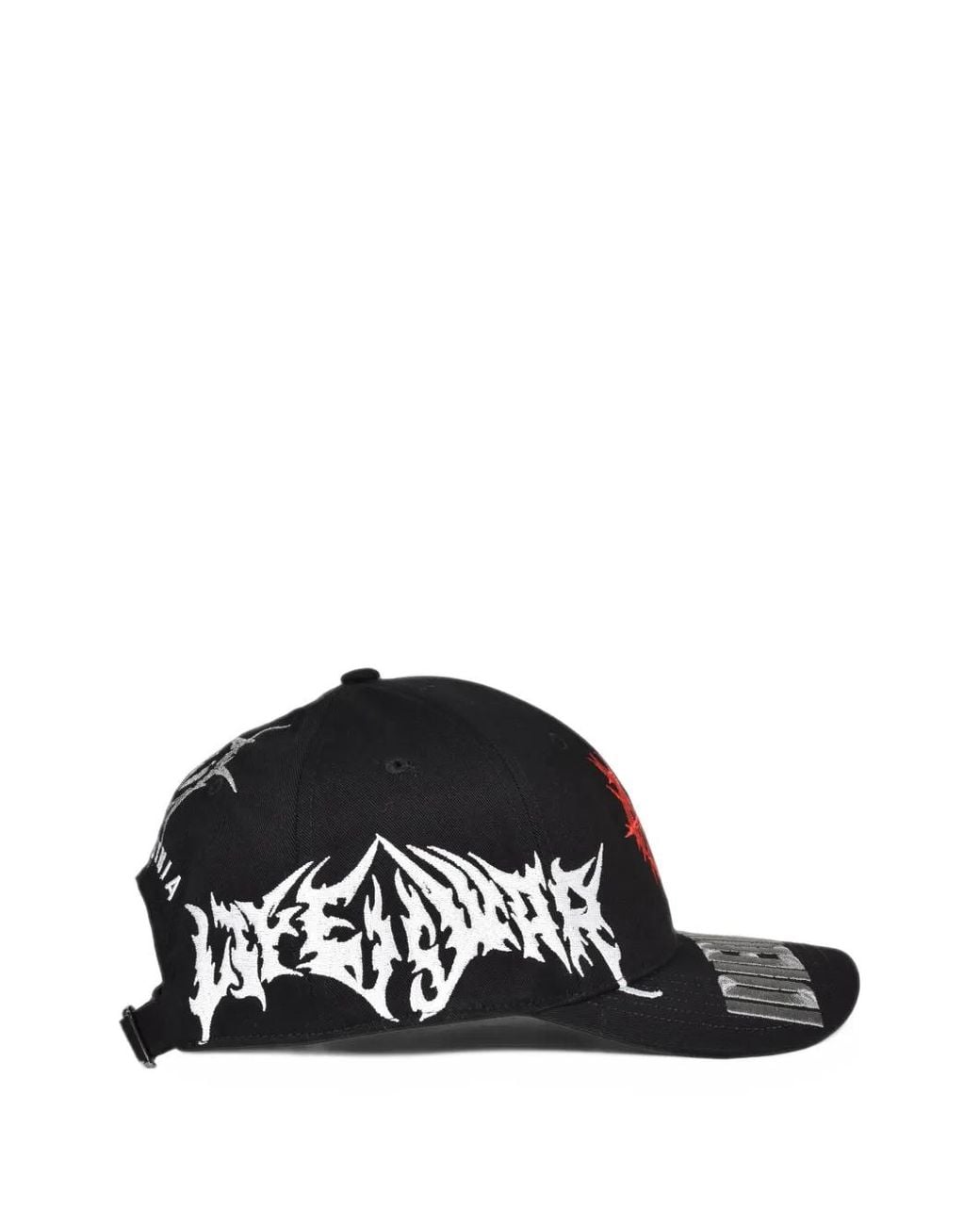 lifeiswar Black Embroidered Baseball Cap for men