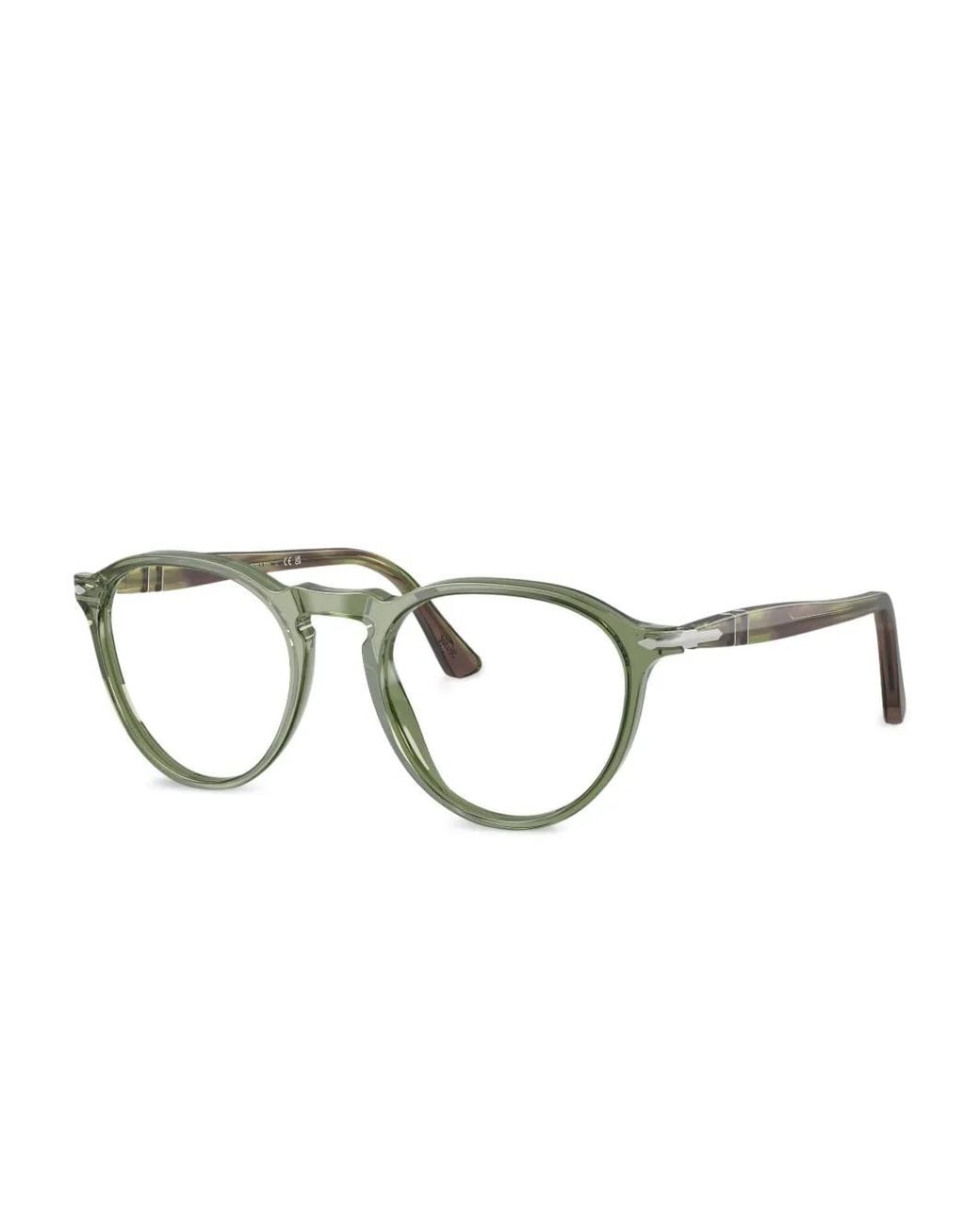 Persol Green Round-Frame Glasses for men