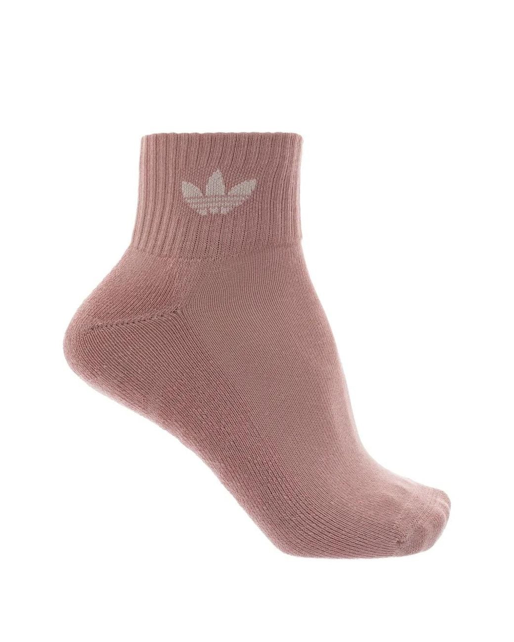 Adidas White Logo-Embroidered Socks (Set Of Four)
