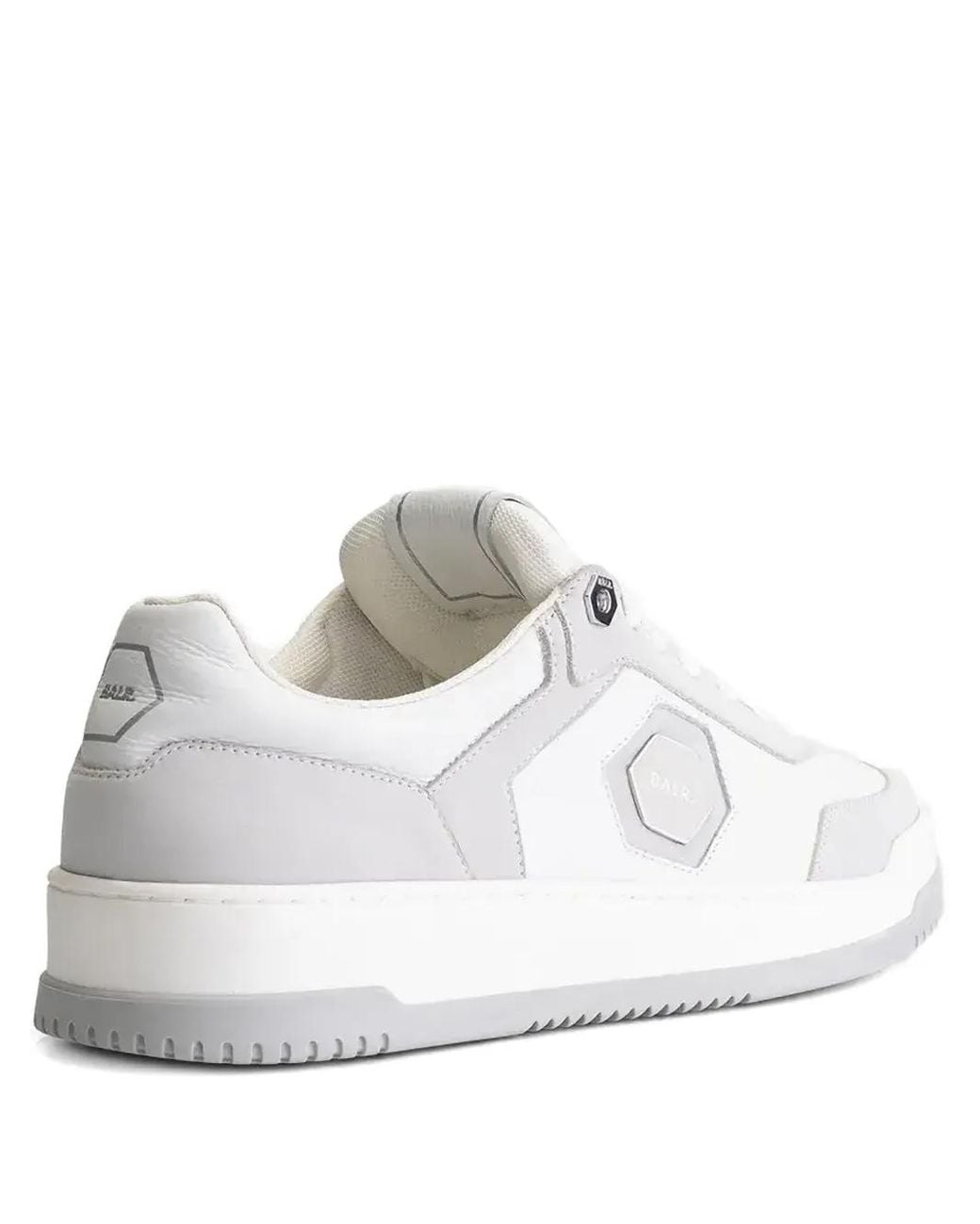 BALR Myth Leather Panelled Sneakers in White for Men | Lyst