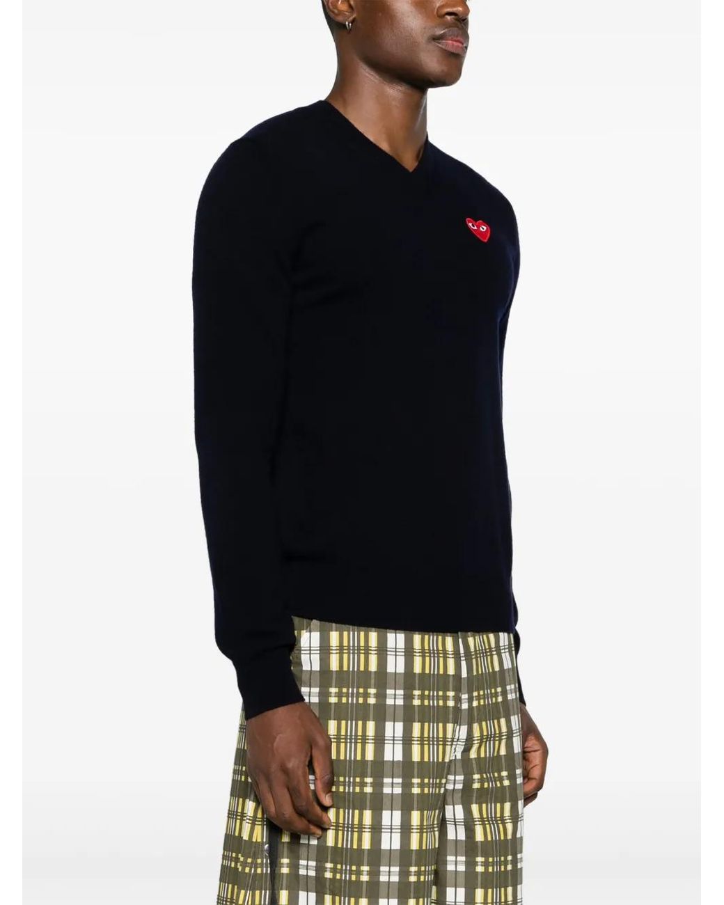 COMME DES GARÇONS PLAY Black Heart-Patch Wool Jumper