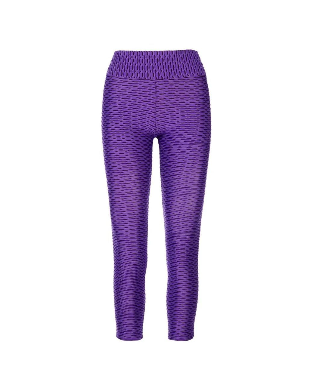 Tessitura Body Couture Purple 3D-Texture Performance Leggings