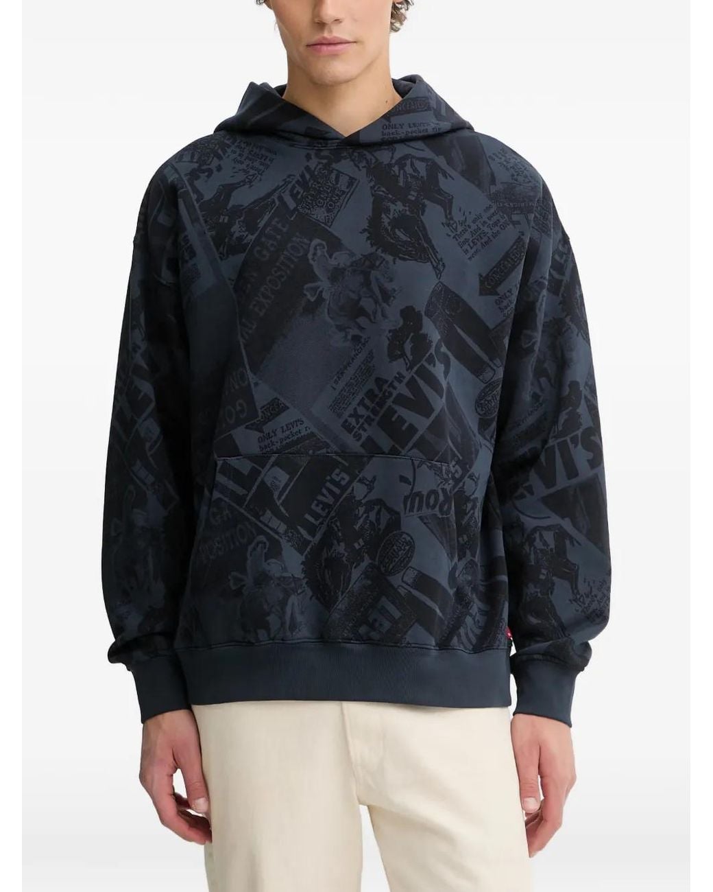 Levi's Blue Sunset Printed Hoodie for men